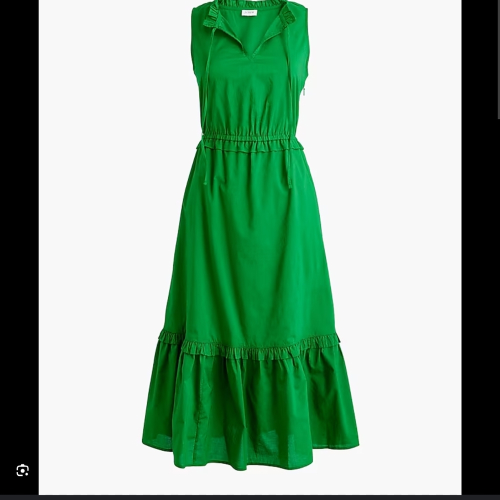 JCREW tie front midi dress